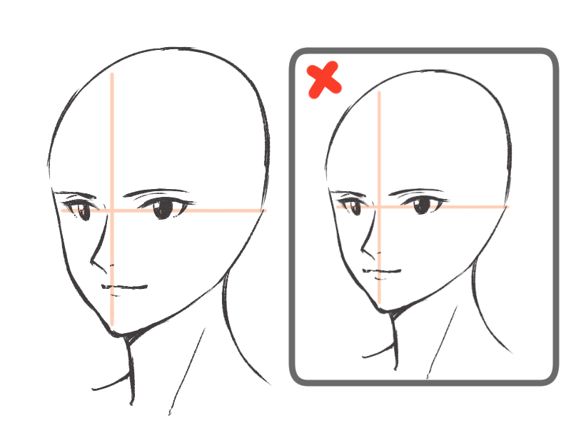 斜め向きの顔の描き方 5ステップ解説 シジストノート